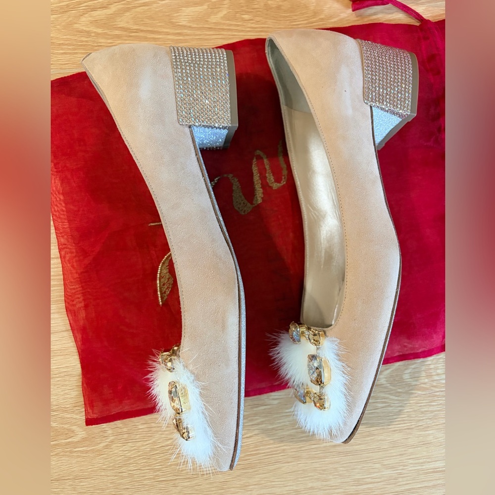 Rene Caovilla fur heels - Picture 5 of 6